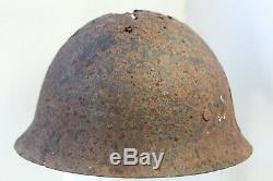 100% Original WW2 IMPERIAL JAPANESE HELMET RELIC BATTLE OF GUADALCANAL