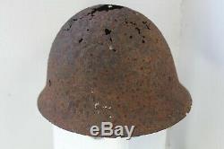 100% Original WW2 IMPERIAL JAPANESE HELMET RELIC BATTLE OF GUADALCANAL