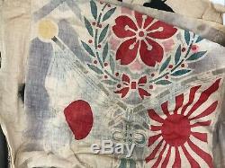 165 inch Huge Japanese Vintage WW2 Imperial Japan Flag /Asian soldier army QQQ
