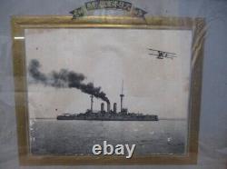 1905 Japanese Battleship Shikishima Photo WWI WWII Imperial Navy Framed Curtis