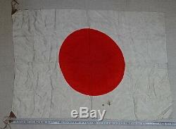 1935's Vintage Japanese WW2 Imperial Japan Silk Flag Japan with wooden box M7