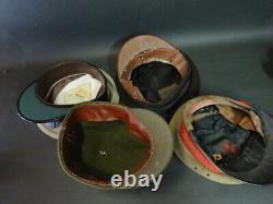Antique Imperial Japanese Army WW2 World War II Military Cap Set of 4 Hats