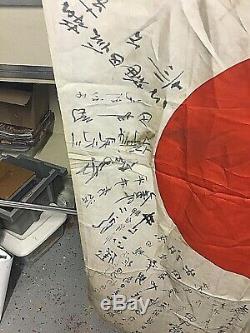 Antique Ww2 Imperial Japanese Inscribed Flag/banner / Navy Veteran Owned