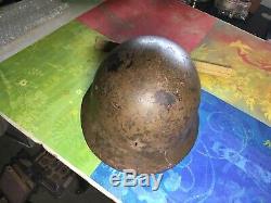 Authentic ww2 Japanese Imperial 1 Star Helmet War Bootty Original Signed WWII
