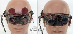 Exceedingly Rare WW II Imperial Japanese Navy Kamikaze Pilot Flip Down Goggles