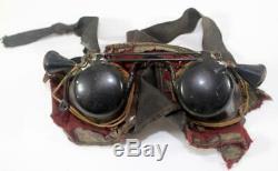 Exceedingly Rare WW II Imperial Japanese Navy Kamikaze Pilot Flip Down Goggles