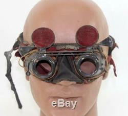 Exceedingly Rare WW II Imperial Japanese Navy Kamikaze Pilot Flip Down Goggles