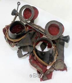 Exceedingly Rare WW II Imperial Japanese Navy Kamikaze Pilot Flip Down Goggles