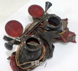 Exceedingly Rare WW II Imperial Japanese Navy Kamikaze Pilot Flip Down Goggles