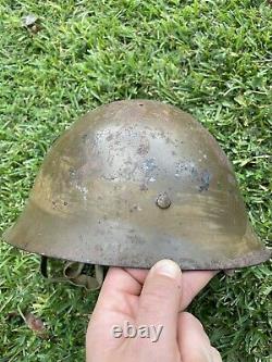 Fine WW2 Imperial Japanese Army Type 90 Helmet WWII Veteran Bringback War Trophy
