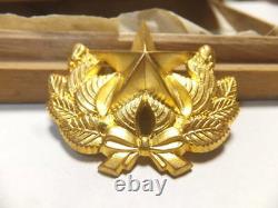 Former Japanese Army Imperial Guard Cap Badge with box original! WW? Military