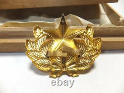 Former Japanese Army Imperial Guard Cap Badge with box original! WW? Military