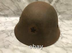 Former Japanese Army Iron helmet Original! WW? Imperial navy military antique