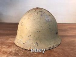 Former Japanese Army Iron helmet Original WW2 Imperial Navy Military Antique #01