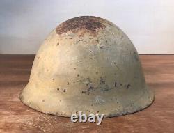 Former Japanese Army Iron helmet Original WW2 Imperial Navy Military Antique #01