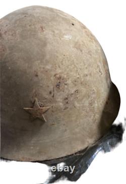 Former Japanese Army Iron helmet Original WW2 Imperial Navy Military Antique JP