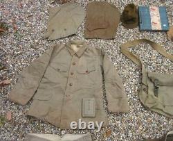 Former Japanese Army Uniform Jacket Pants Cap etc. Set WW2 Imperial Military #43