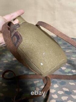 Former Japanese Army Water Bottle Canteen with Cover WW2 Imperial Navy #01