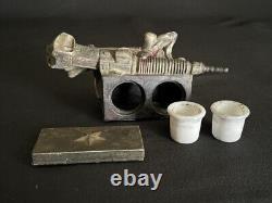 Former Japanese Army machine gun type ink bottle WW2 Imperial miitary SUPERRARE