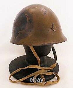 Former Japanese Navy type 90 helmet Original! WW? Imperial navy military antique