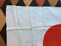 IMPERIAL JAPANESE WW2 GOOD LUCK FLAG With INSCRIPTIONS & SASH JAPAN