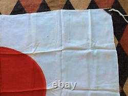 IMPERIAL JAPANESE WW2 GOOD LUCK FLAG With INSCRIPTIONS & SASH JAPAN