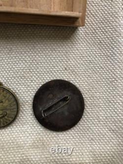 Imperial Japan Military 8pc Set Helmet Medal Badge Flag Cup Prewar WWII Era
