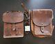 Imperial Japanese Army 2 Leather Bags Military 5 Star Ww2 Japan Map Bag