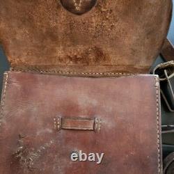 Imperial Japanese Army 2 leather bags Military 5 star WW2 Japan Map bag