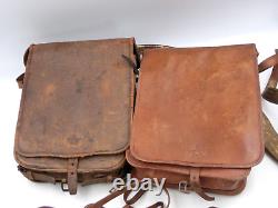 Imperial Japanese Army 2 leather bags with Water bottle holder Military star WW2
