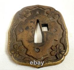 Imperial Japanese Army Gunto Tsuba Sword Guard WWII Era Military Fitting