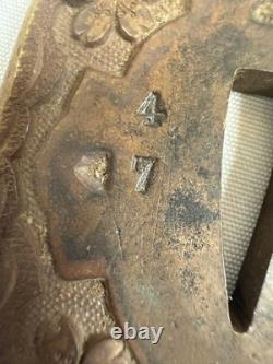Imperial Japanese Army Gunto Tsuba Sword Guard WWII Era Military Fitting
