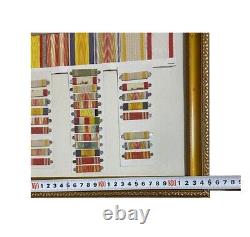 Imperial Japanese Army Navy Real Ribbon Picture Frame WWII IJA 202303M