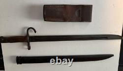 Imperial Japanese Army WWII Hooked Quillon Bright Blade Type 30 Arisaka Bayonet