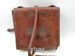 Imperial Japanese Army leather bag Bag pack WW2 Vintage Japan