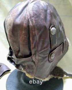 Imperial Japanese Army navy Original Flight cap set WW? Military IJA IJN RARE