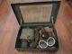 Imperial Japanese Navy Wwii Gas Masks Model 93 No. 2 In Metal Storage Container