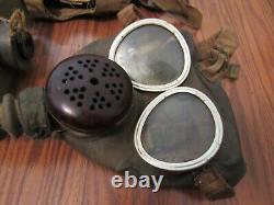 Imperial Japanese Navy WWII Gas Masks Model 93 No. 2 in Metal Storage Container