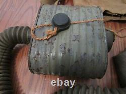 Imperial Japanese Navy WWII Gas Masks Model 93 No. 2 in Metal Storage Container