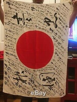 Imperial Japanese army meatball good luck WW2 silk flag Vintage 41by 28 inches