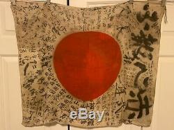 Imperial WW2 Japanese National silk flag army meatball good luck Vintage