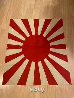 Imperial WW2 WWII Original Rising Sun Japanese Japan Flag Vintage 33x28