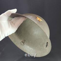 Japan Original Army Iron Helmet Military WW2 Imperial Soldier 5-star Vintage #2