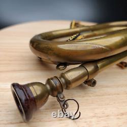 Japanese Imperial Military Brass Bugle, War Banzai Attack with Original Bakelite M