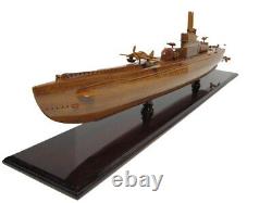 Japanese Imperial Navy I-400 Class WWII Submarine Mahogany Wood Wooden Model New