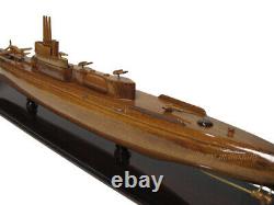 Japanese Imperial Navy I-400 Class WWII Submarine Mahogany Wood Wooden Model New