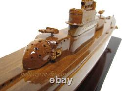 Japanese Imperial Navy I-400 Class WWII Submarine Mahogany Wood Wooden Model New