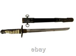 Japanese Imperial Navy Officer Dagger Replica Pre-WWII with Scabbard 16 1/4