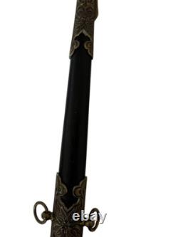Japanese Imperial Navy Officer Dagger Replica Pre-WWII with Scabbard 16 1/4