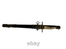 Japanese Imperial Navy Officer Dagger Replica Pre-WWII with Scabbard 16 1/4